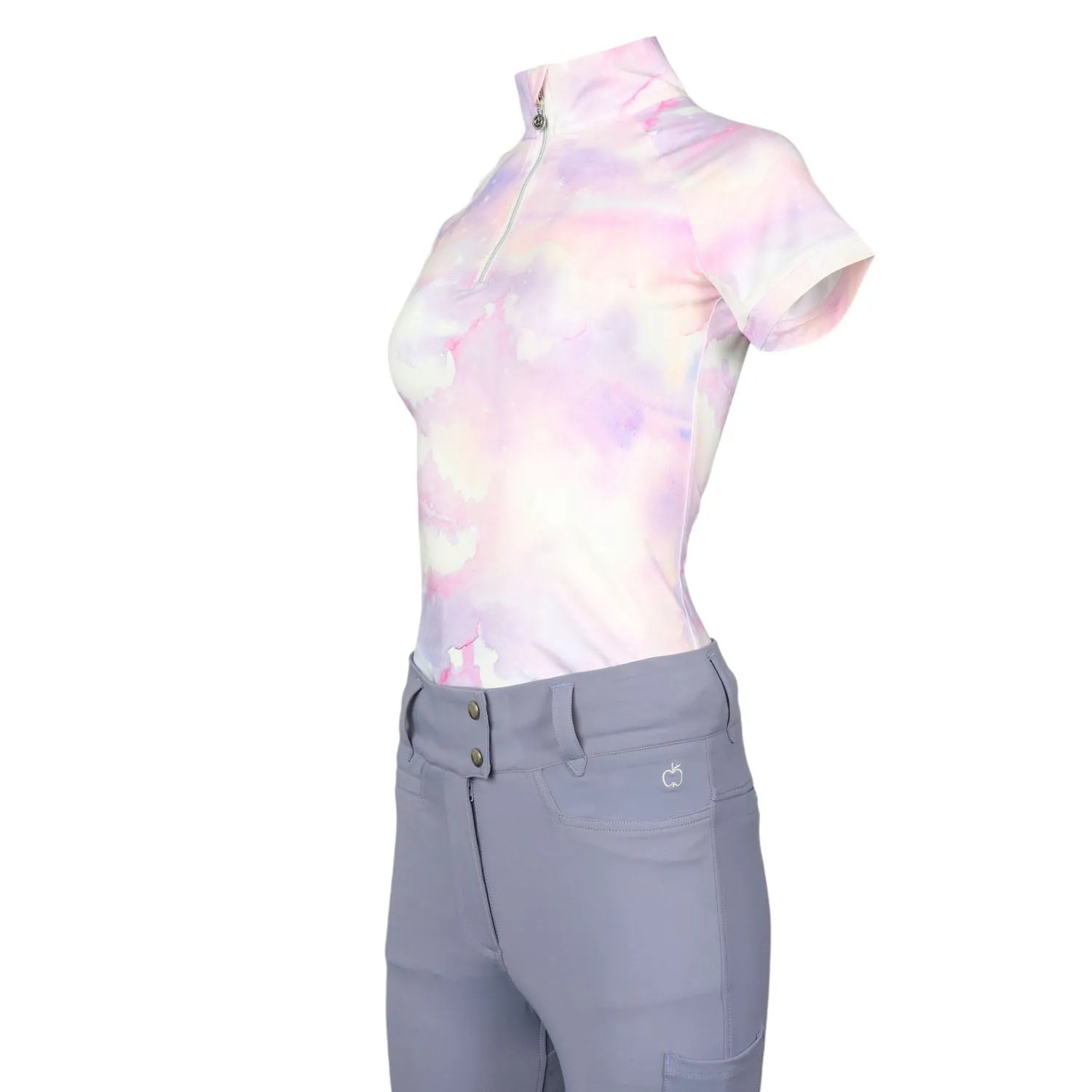 Dapplebay Lavender Haze 1/4 Zip rijtop Lavender korte mouw
