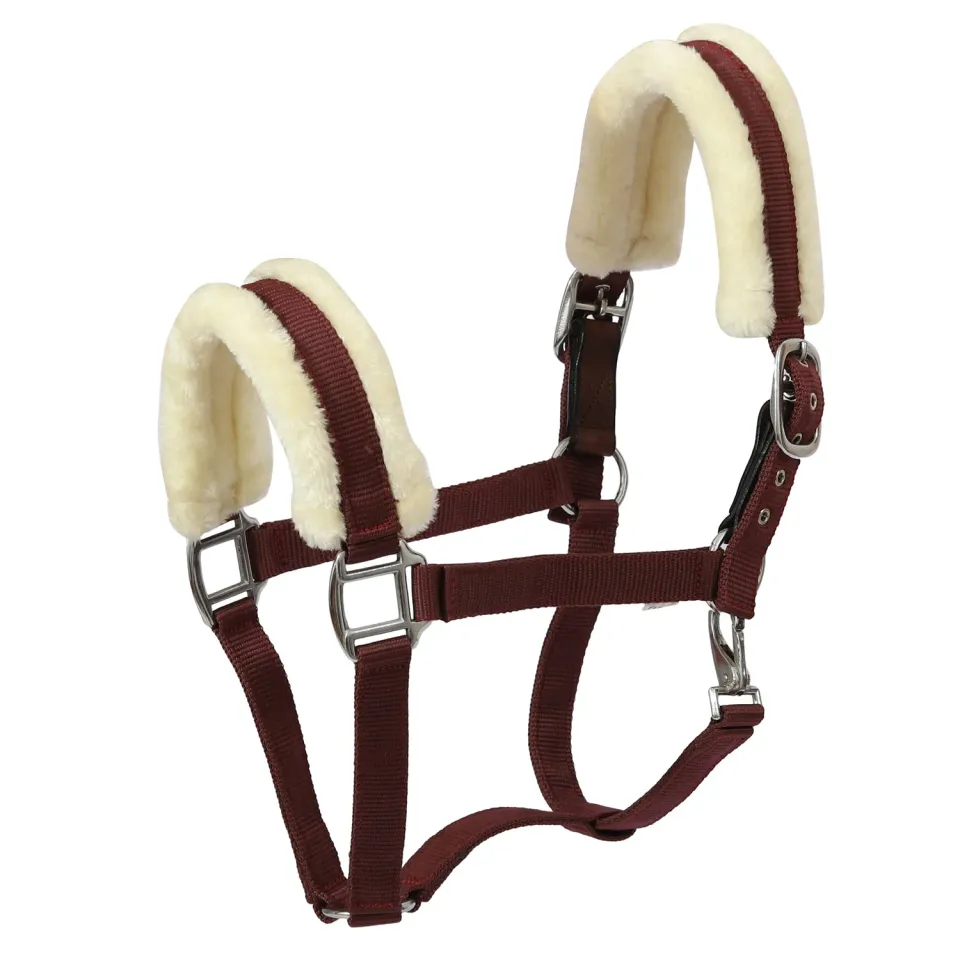 Henri de Rivel Sherpa Fleece halster bruin met bont