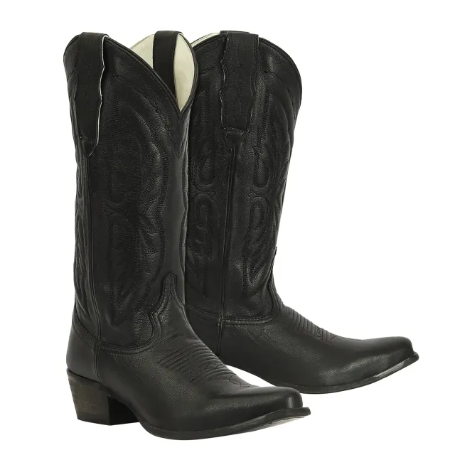TuffRider Cowtown Mid Height Western Laarzen Zwart Leer