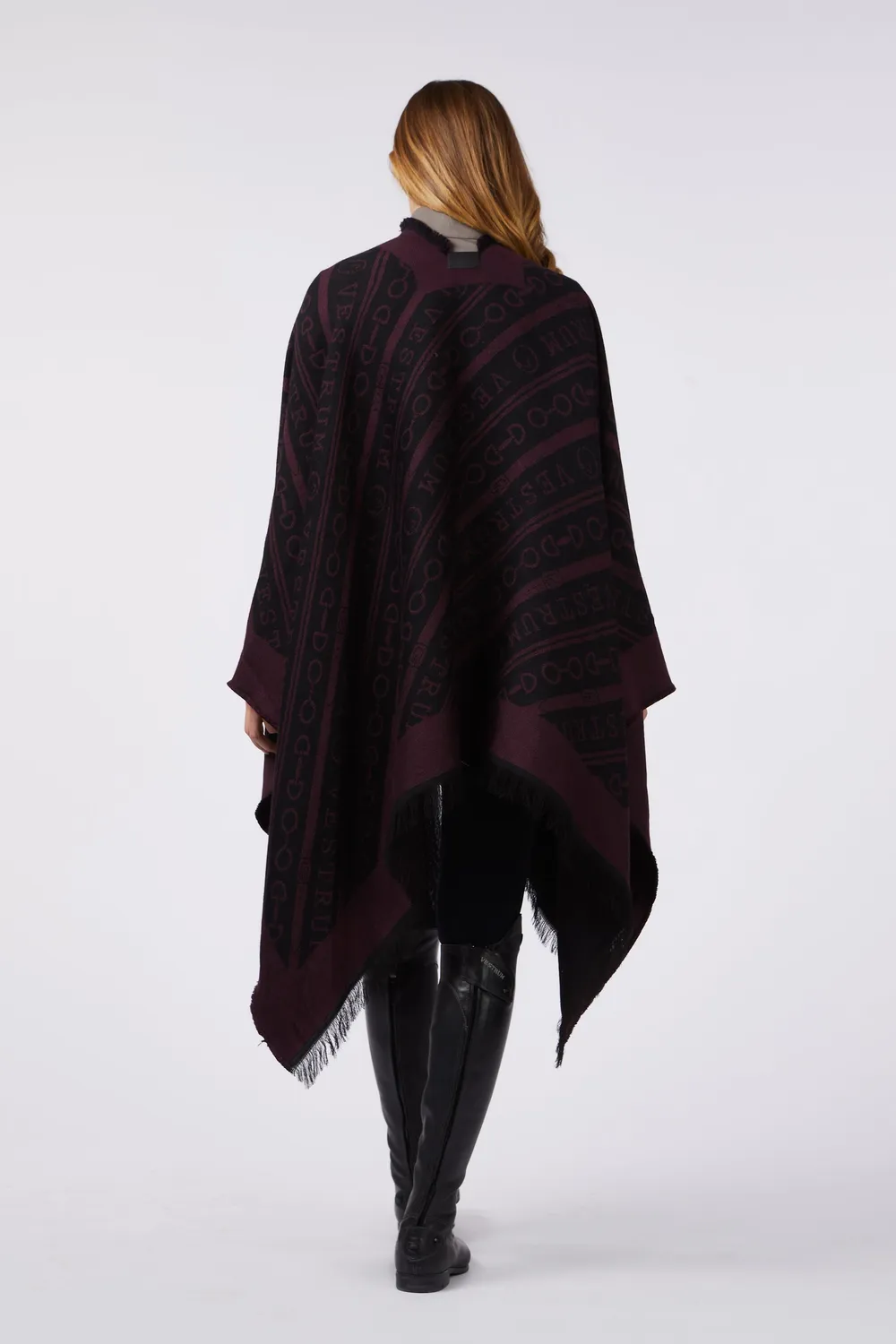 Vestrum Pedraces cape zwart jacquard one size