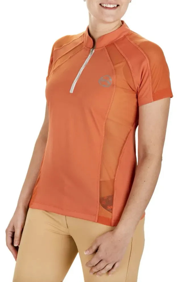EcoRider Ella sportshirt marigold korte mouw gerecycled