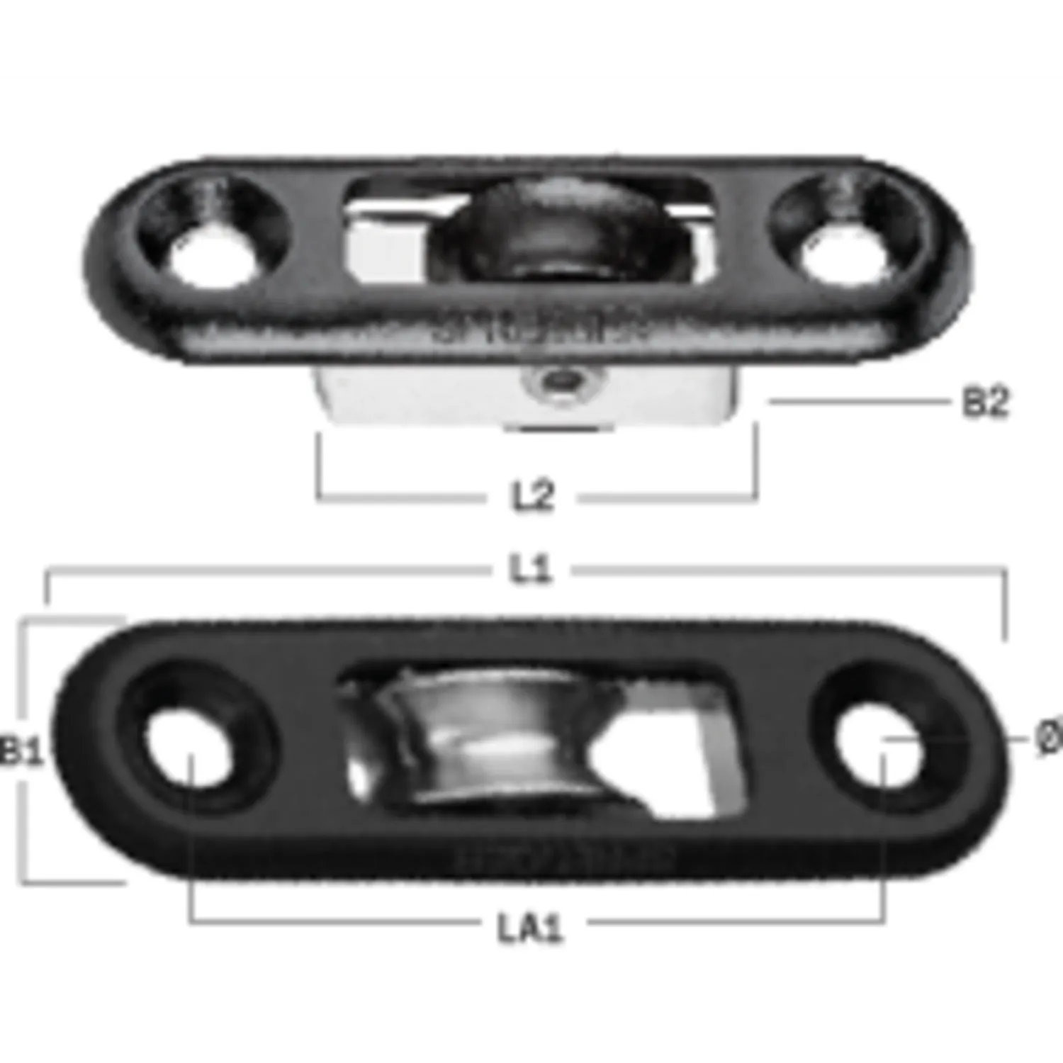 HS Sprenger Micro XS katrolblok 4 mm kogelgelagerd