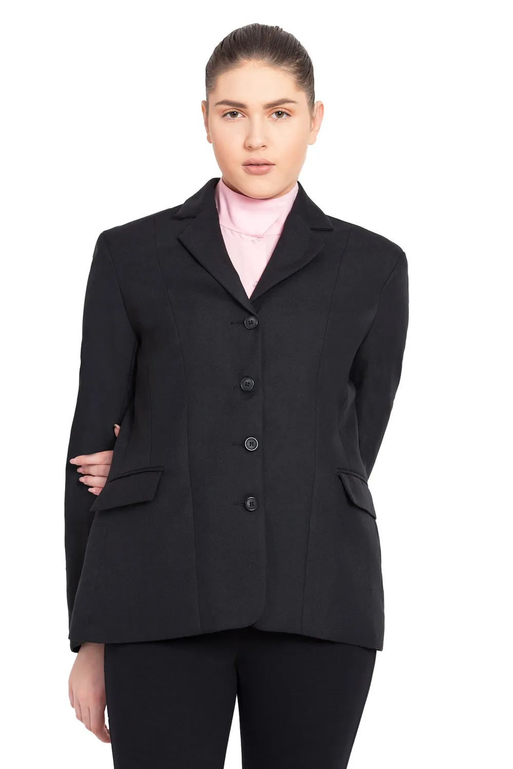 TuffRider Starter wedstrijdjasje dames navy licht twill