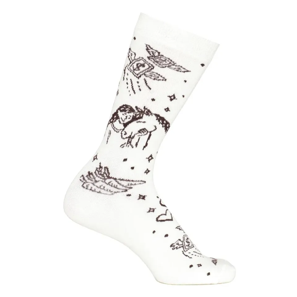 Dapplebay Equestrian Tarot crew sokken off white