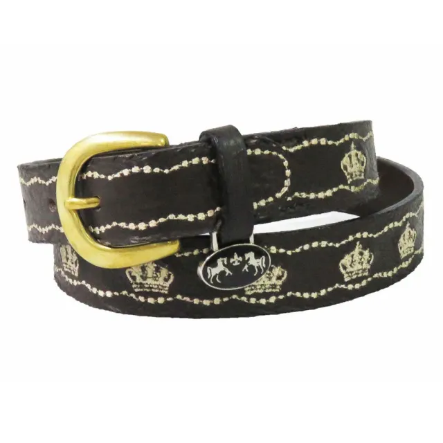 Equine Couture Cacey kinderriem leer bruin crown