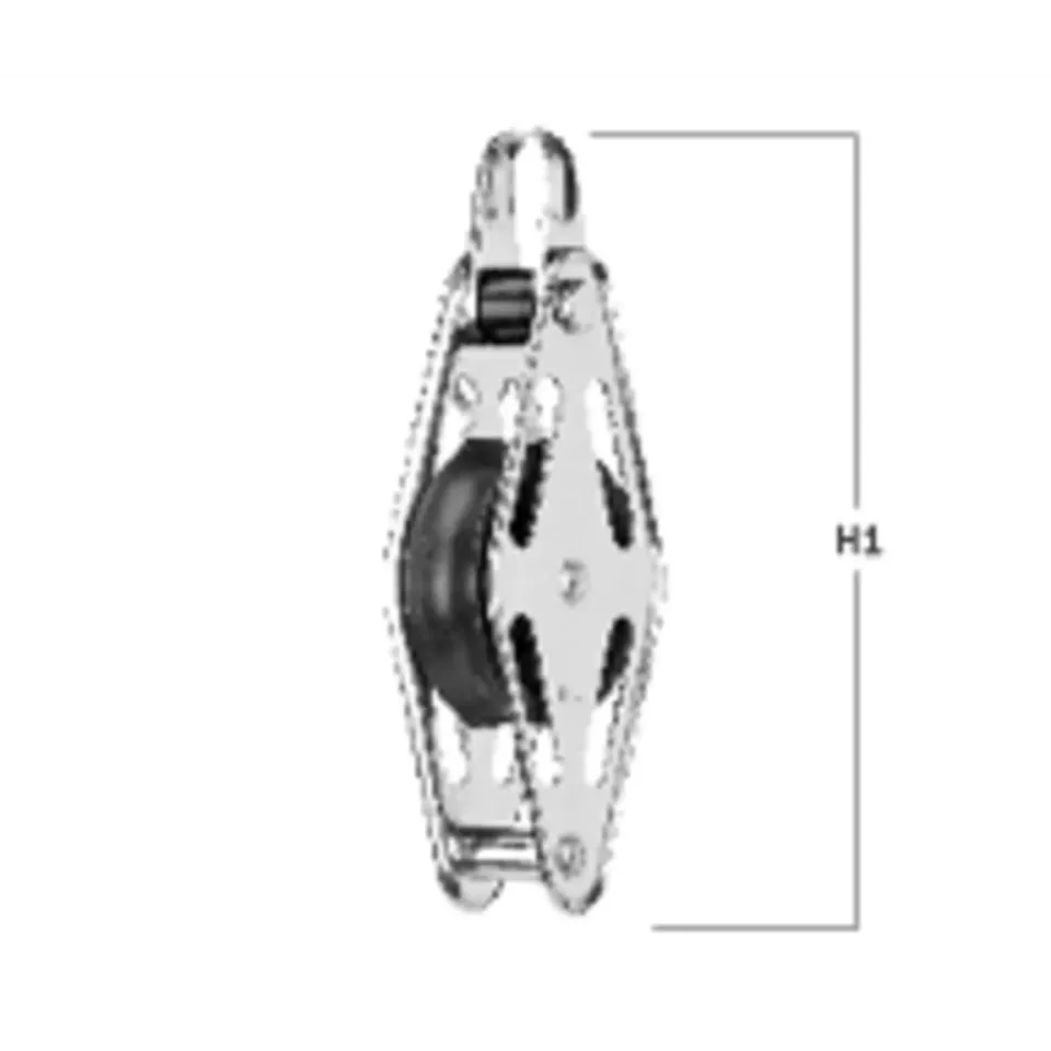 HS Sprenger Gleitlager 12 mm blok enkel met beugel