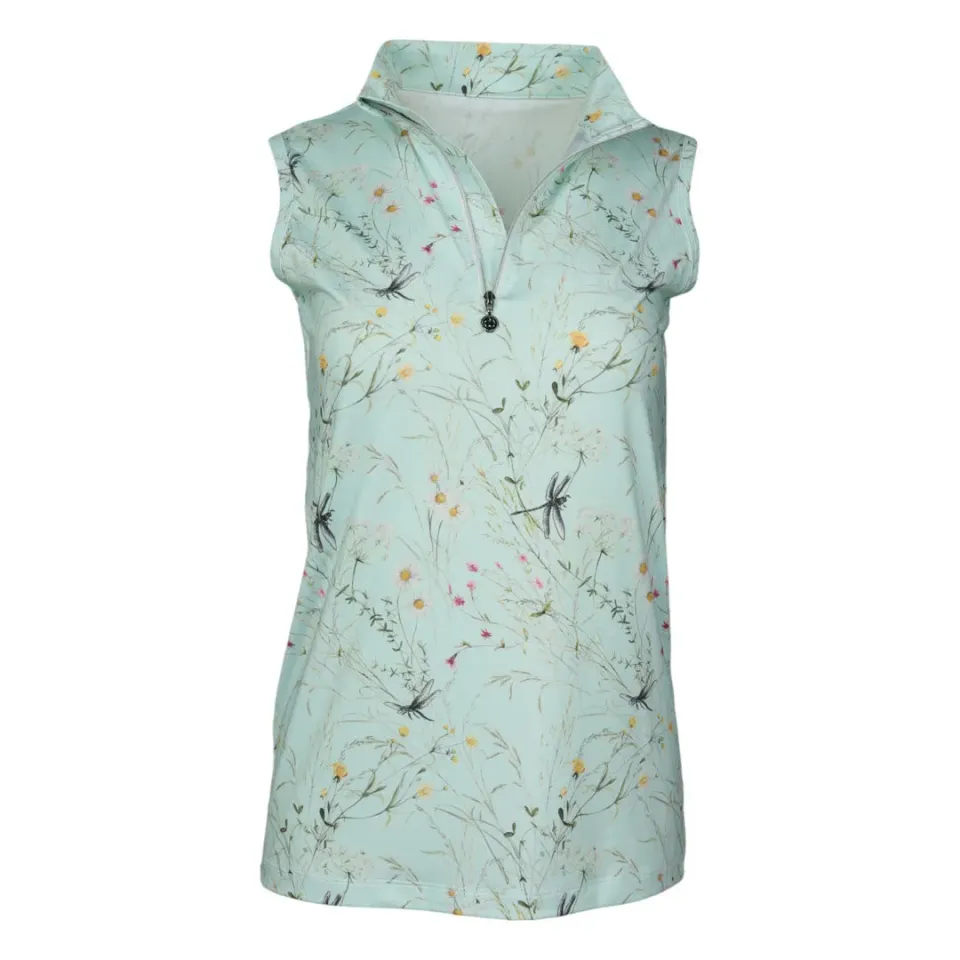 Dapplebay Dragonfly Meadow rijtop groen mouwloos XXS
