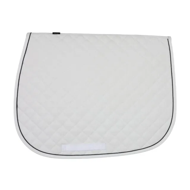 TuffRider Quilted All-Purpose Piped zadeldek Wit/Zwart STD