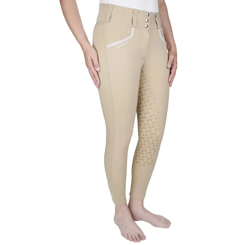 Equine Couture Nicole full grip rijbroek zwart siliconen