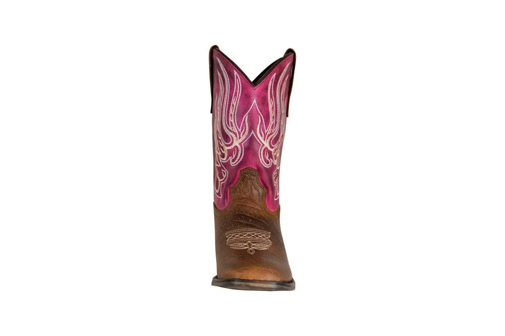 TuffRider Arches Flame westernlaarzen peuter bruin roze