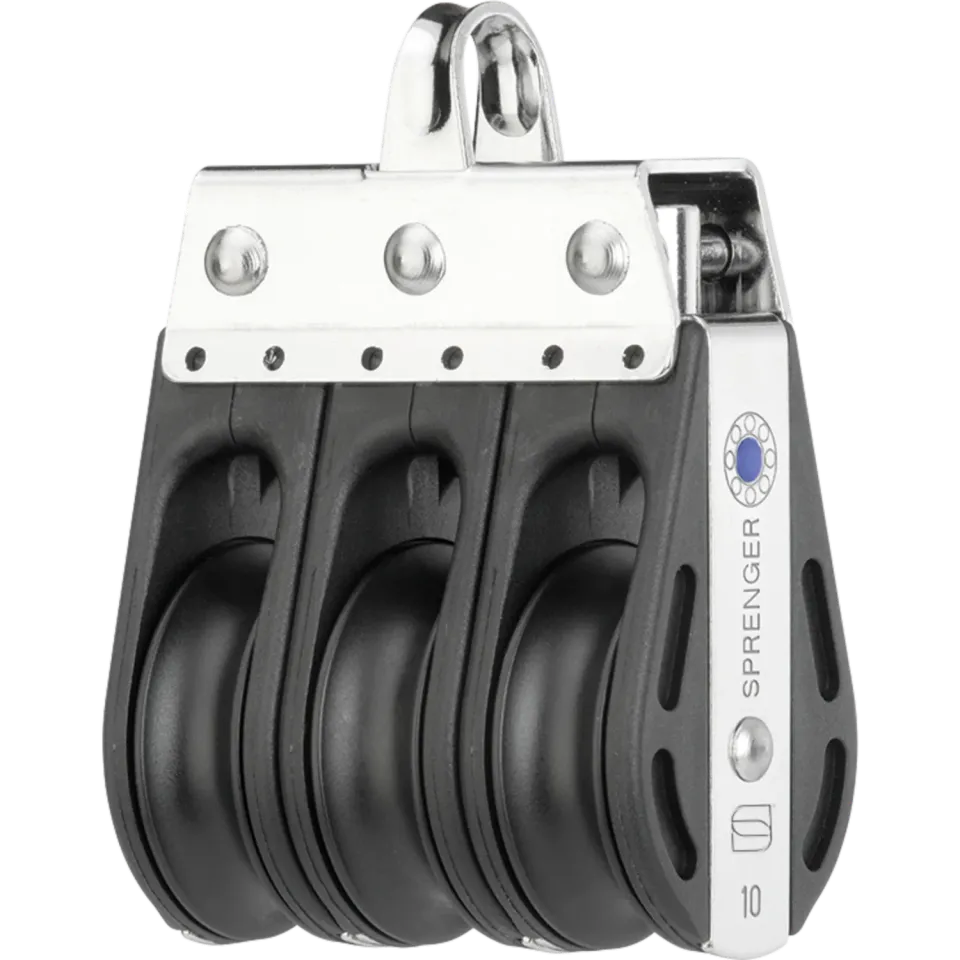 Herm Sprenger S-Block katrol 10 mm 3 schijven naaldlager