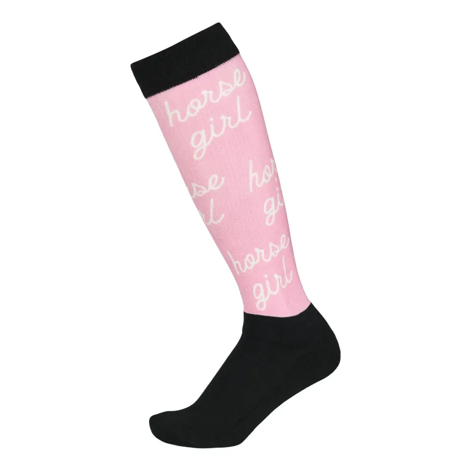 Dapplebay Slick Horse Girl laarssokken roze