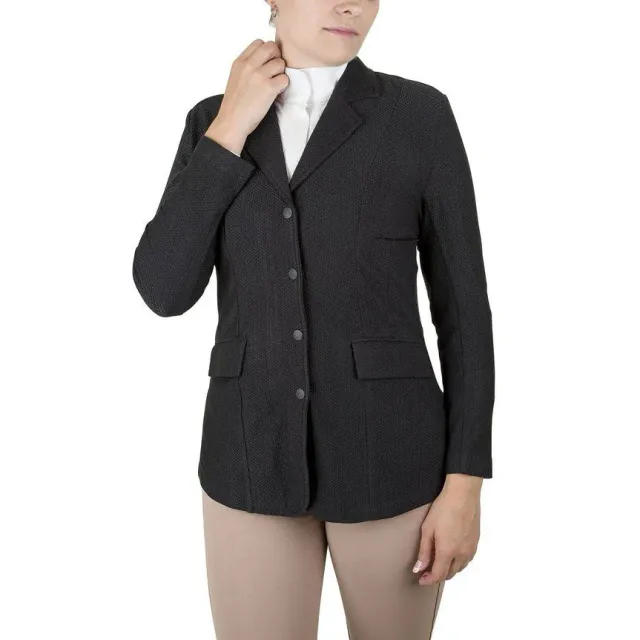 Equine Couture EquiVent 4-Snap wedstrijdjas zwart