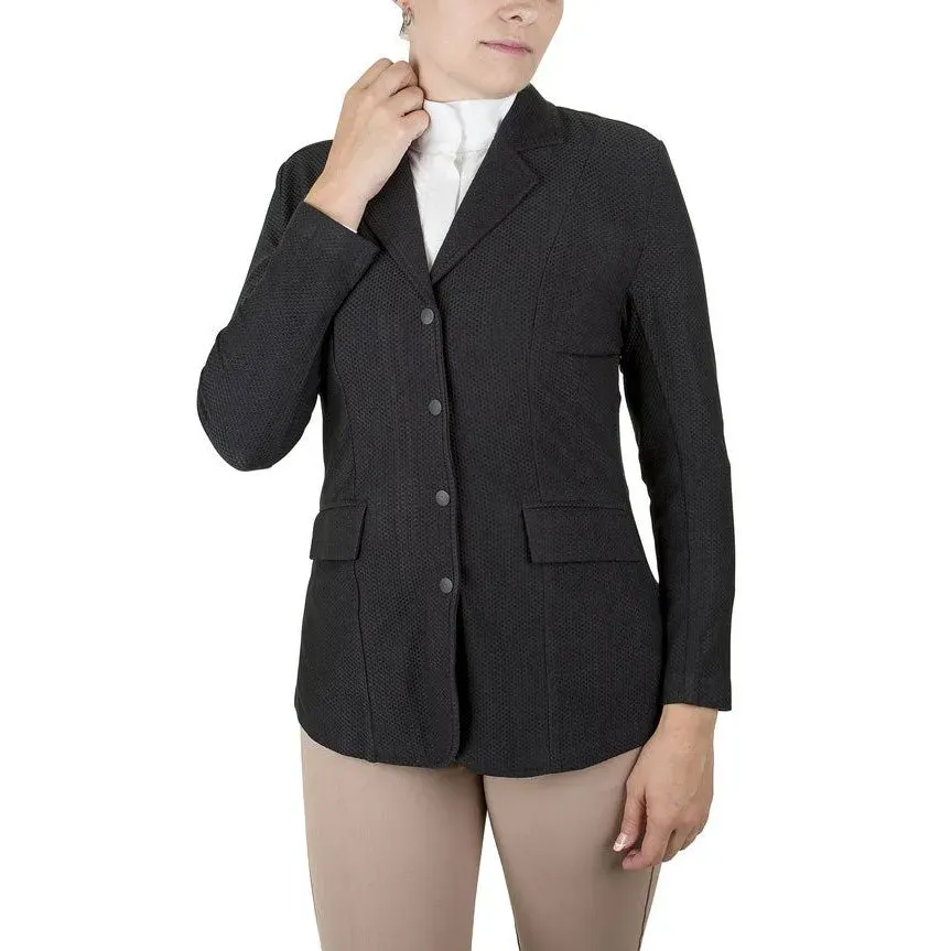 Equine Couture EquiVent 4-Snap wedstrijdjas zwart