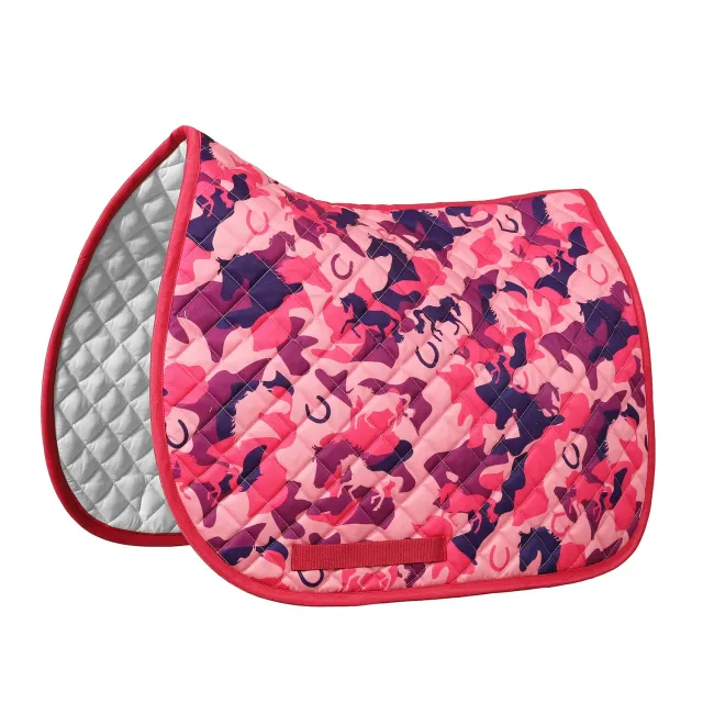 Equine Couture Camo zadeldek roze STD paardenprint