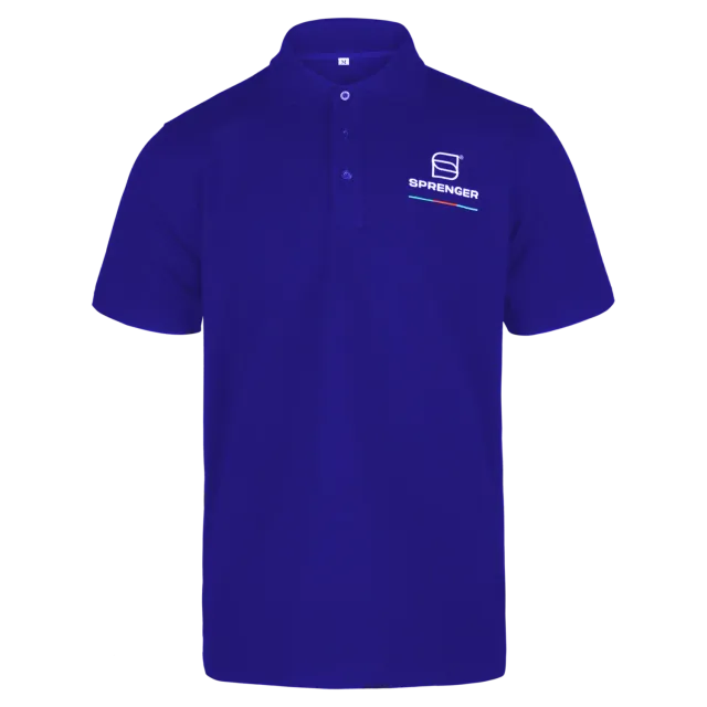 HS Sprenger Signature polo heren blauw katoenmix
