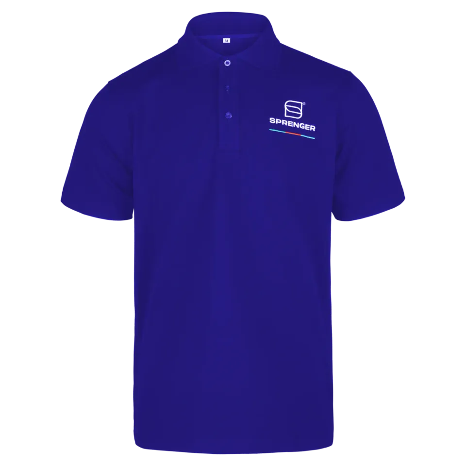 Herm Sprenger Signature polo heren blauw soepel