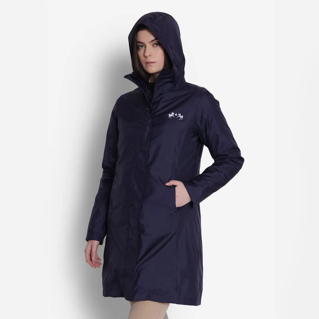 Equine Couture Any Weather 3-in-1 dames rijjas Navy waterdicht