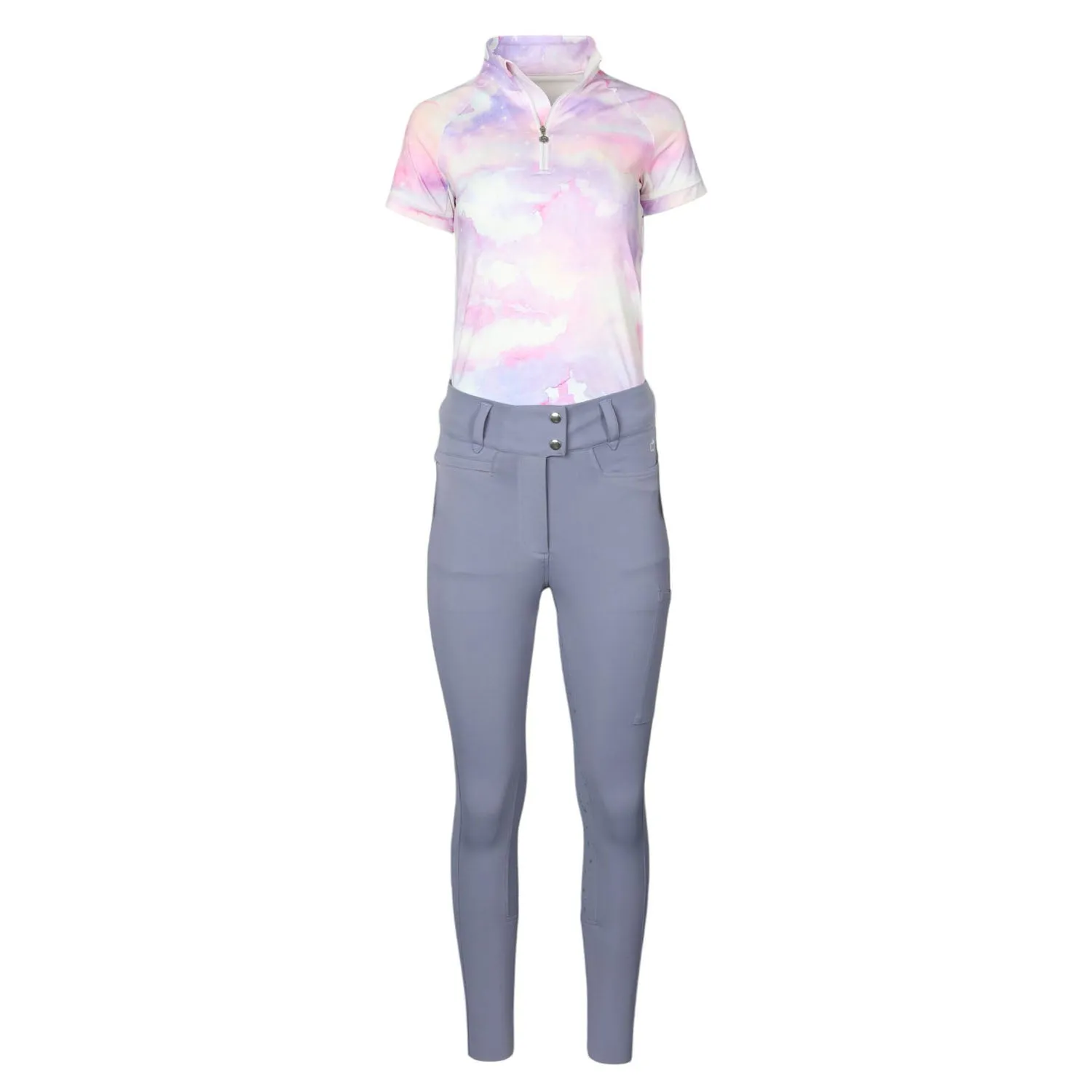 Dapplebay Lavender Haze 1/4 Zip rijtop Lavender korte mouw