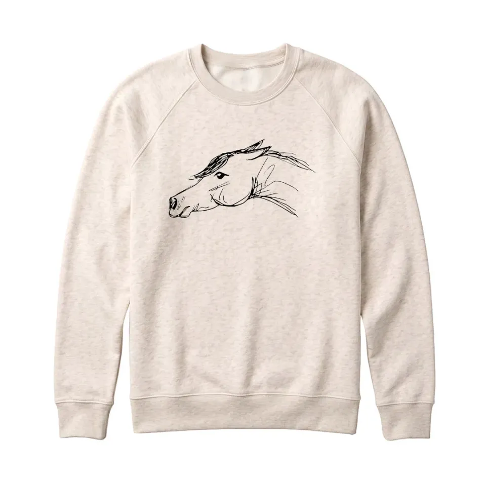 Dapplebay Moody Mare sweater natural geborduurd