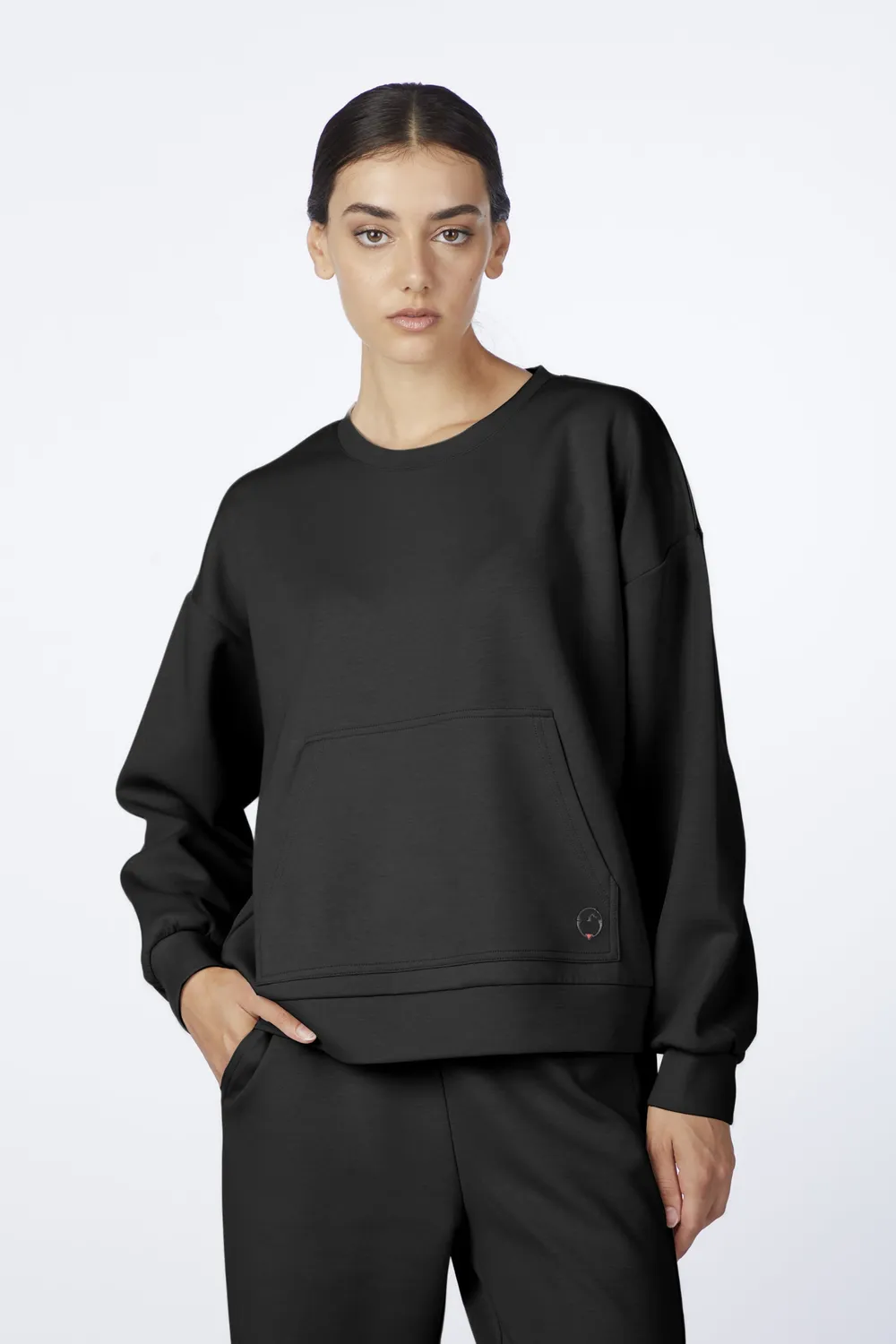 Vestrum Lynx sweater dames katoen met zak