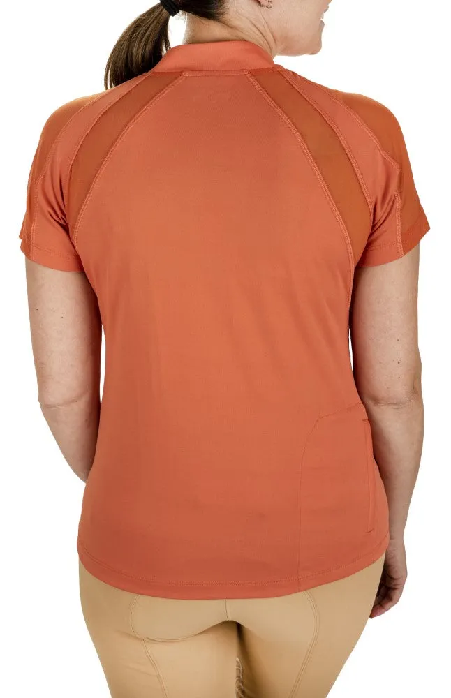 EcoRider Ella sportshirt marigold korte mouw gerecycled