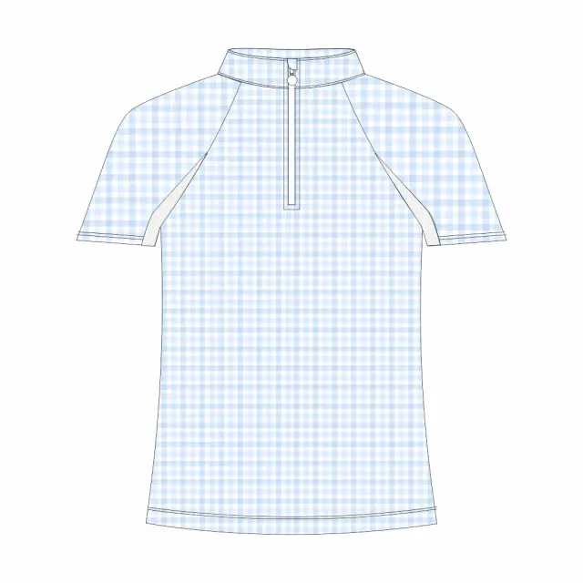 Dapplebay Kids Gingham shirt blauw korte mouw