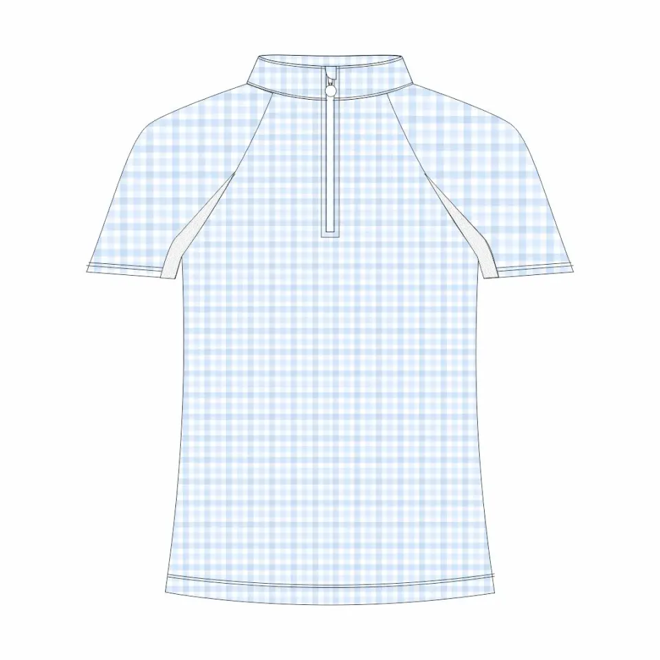Dapplebay Kids Gingham shirt blauw korte mouw