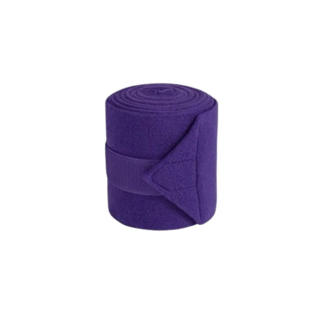 Lettia Soft Fleece polo wraps zwart set 4 stuks