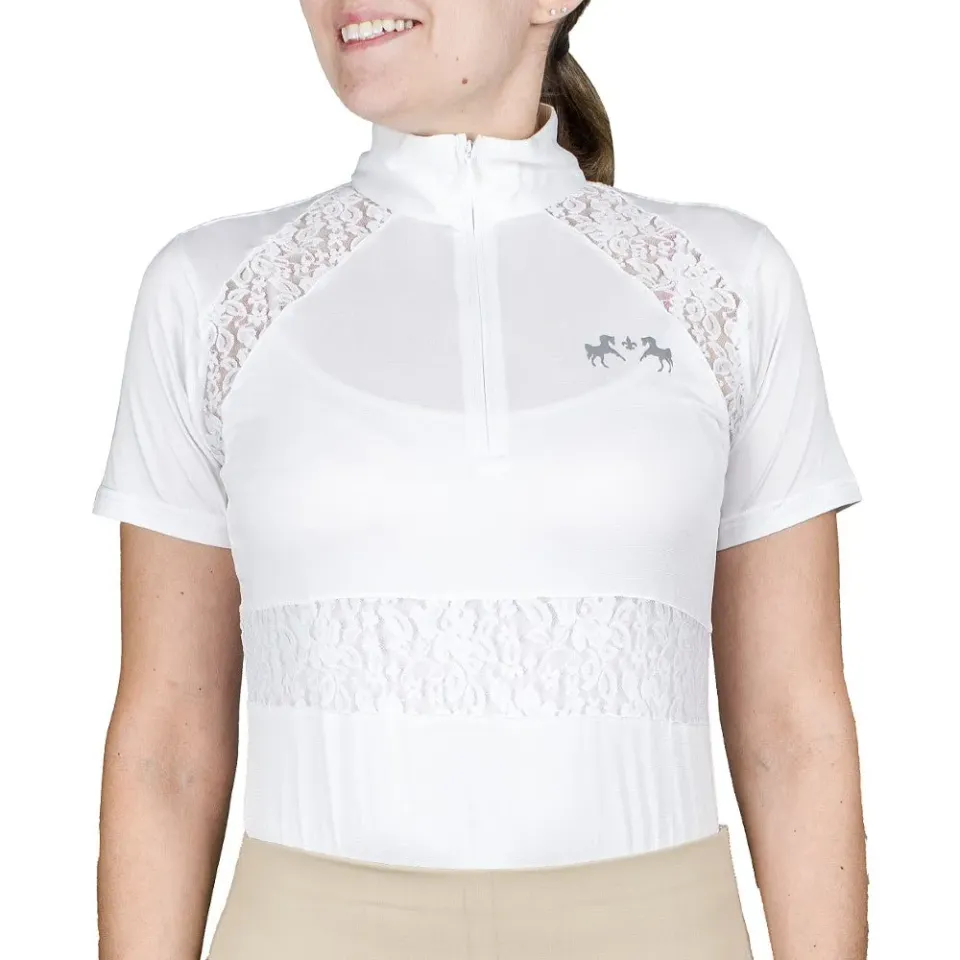 Equine Couture Spicy Girl Cinnamon showshirt wit kant