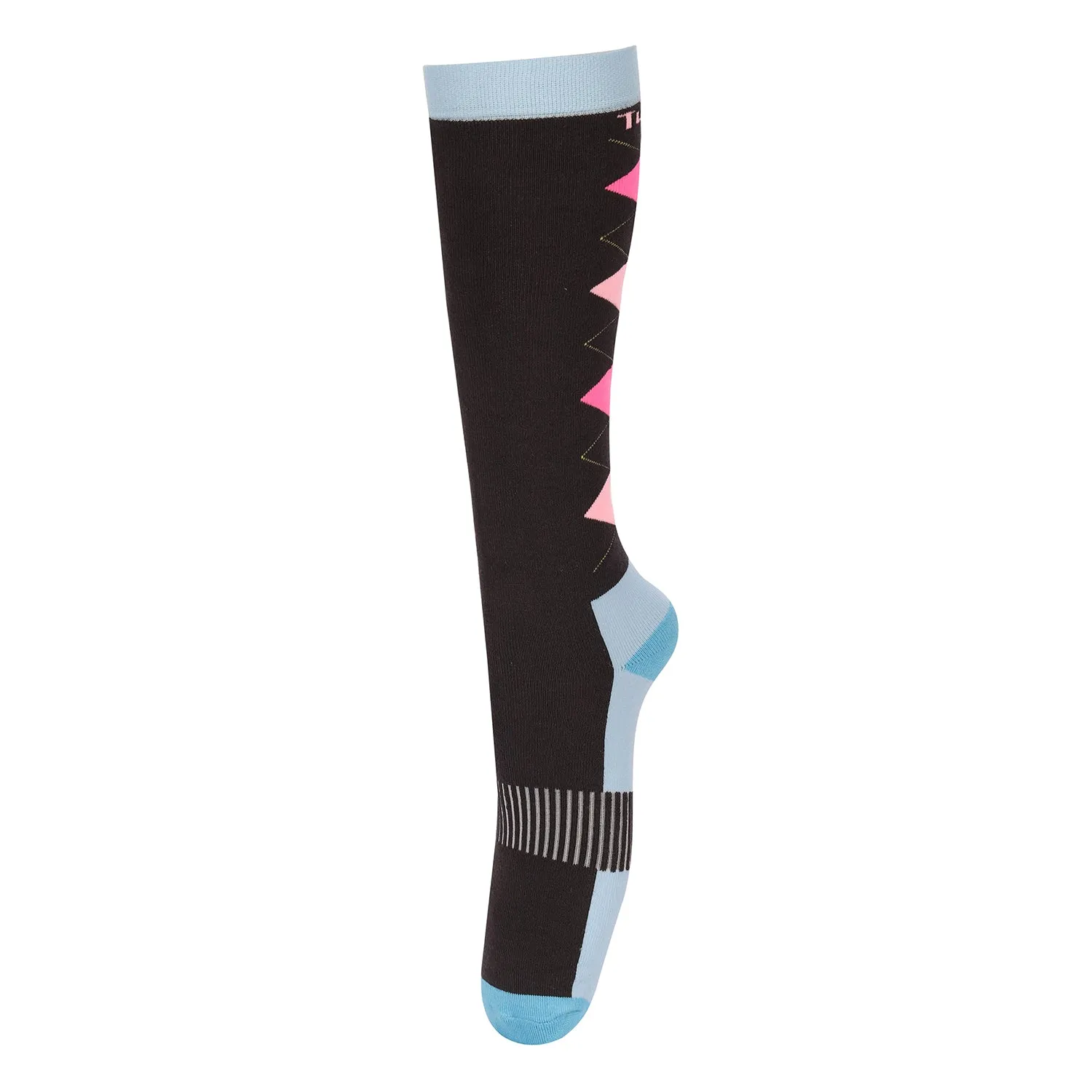 TuffRider Neon Winter Argyle paardrijsokken neon peach dik