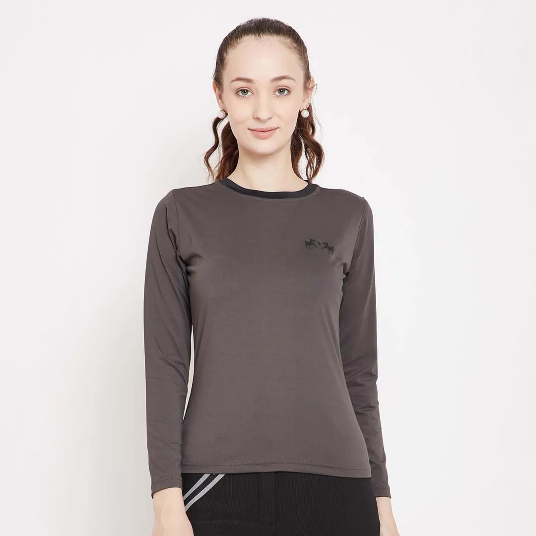 Equine Couture Equilibrium shirt Duck Green lange mouw stretch