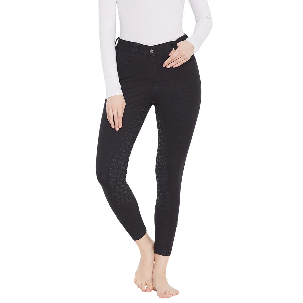 Equine Couture Heather Silicone rijbroek zwart full seat