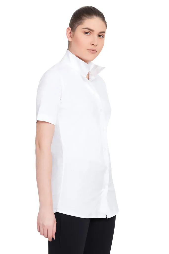 TuffRider Starter dames wedstrijdshirt korte mouw wit