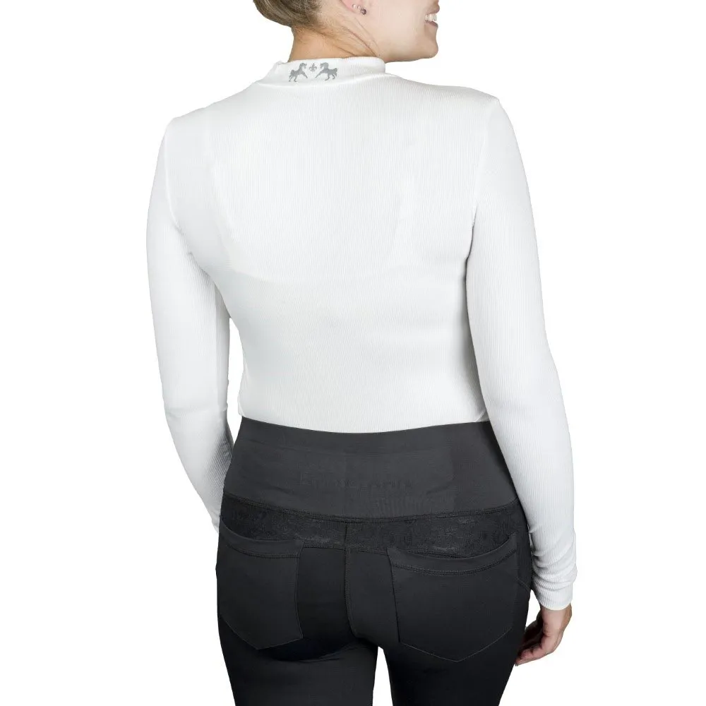 Equine Couture Spicy Girl Thyme shirt lange mouw wit XS