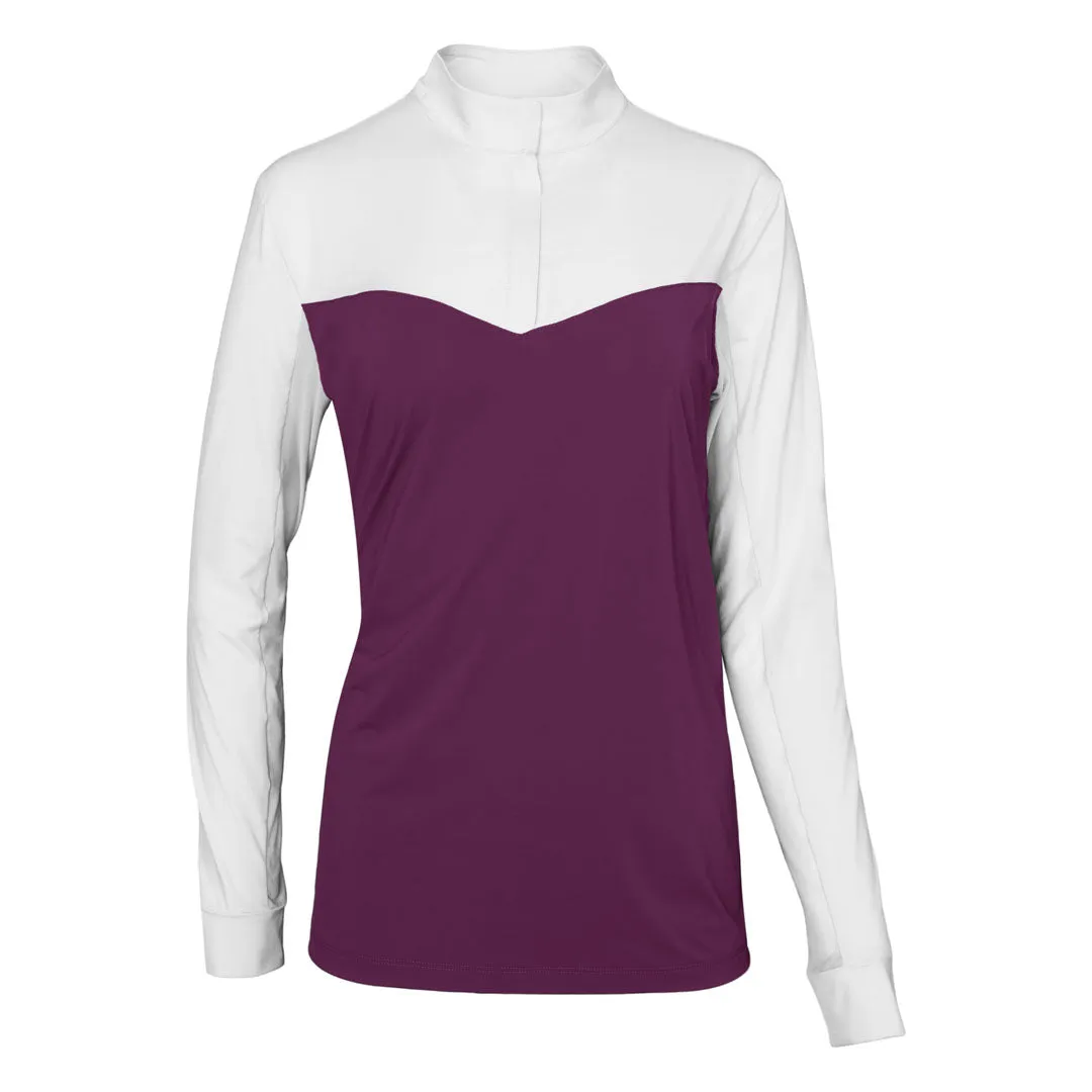 Dapplebay Lady 1/4 Zip wedstrijdshirt White Plum ijsgevoel