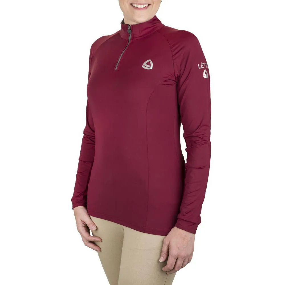 Lettia Shadow dames zonneshirt UPF50+ quarter-zip