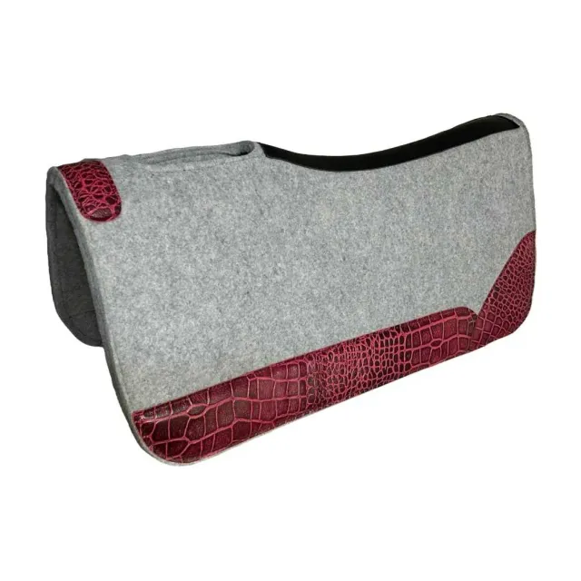 TuffRider Parallax Vilt Western Zadelpad 32x32 Grijs 3/4"