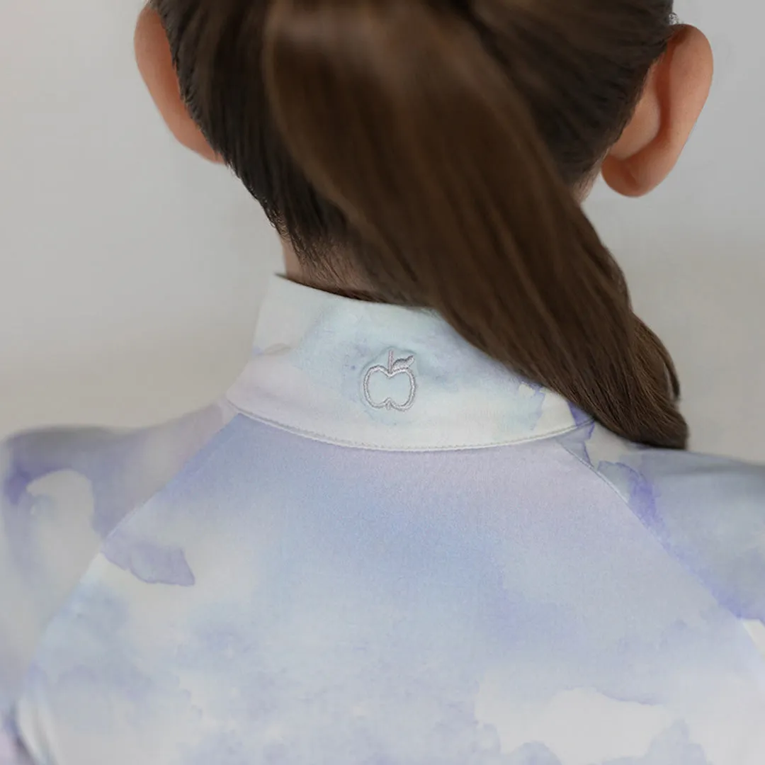 Dapplebay Opalite Skies 1/4 Zip rijshirt korte mouw pastel