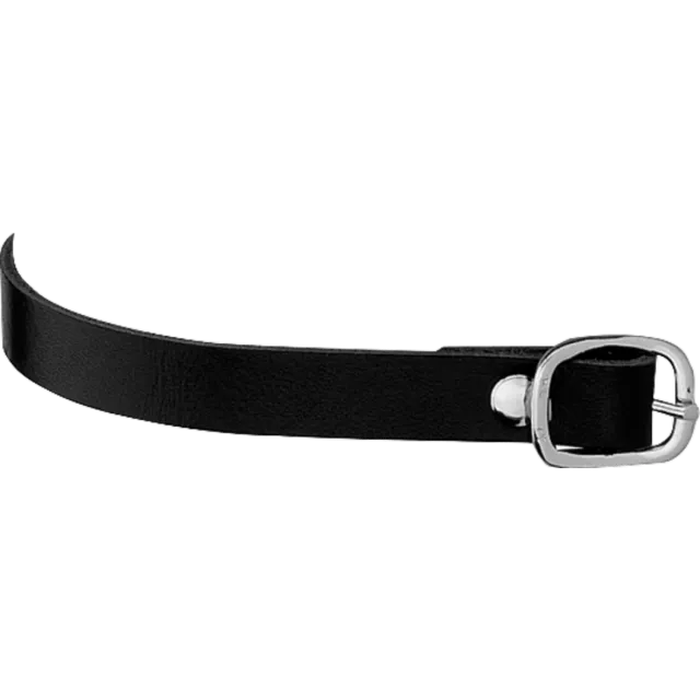 HS Sprenger sporenriemen leer zwart 45 cm zilver