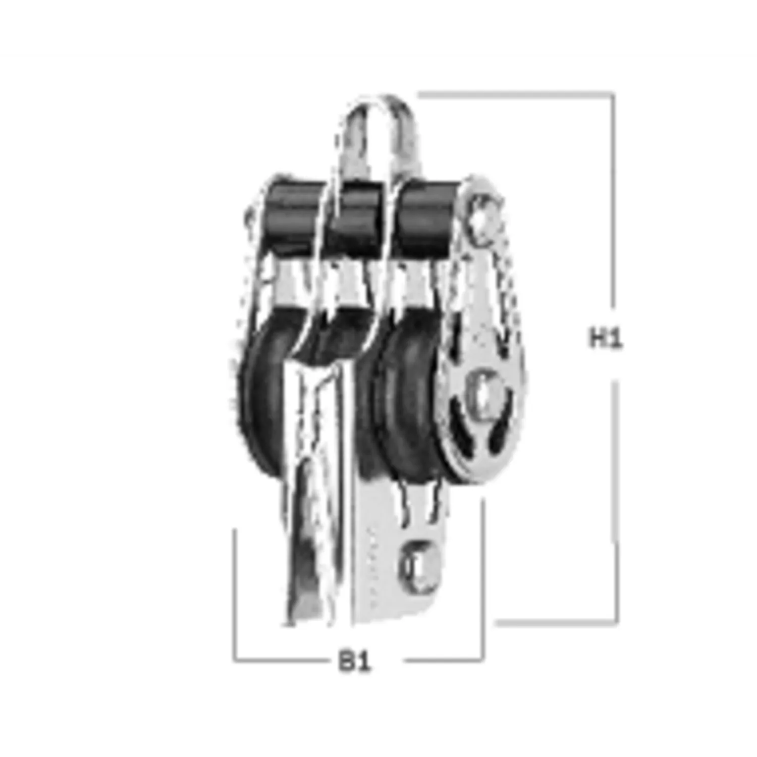 HS Sprenger V-Klemmenblok 6 mm katrolblok 3 rollen klem