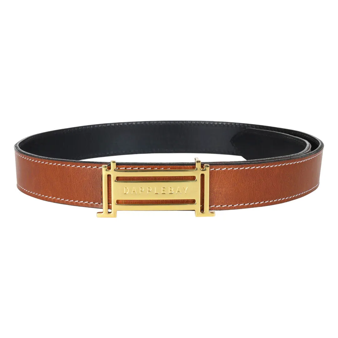 Dapplebay Reversible Jump Belt riem goud omkeerbaar