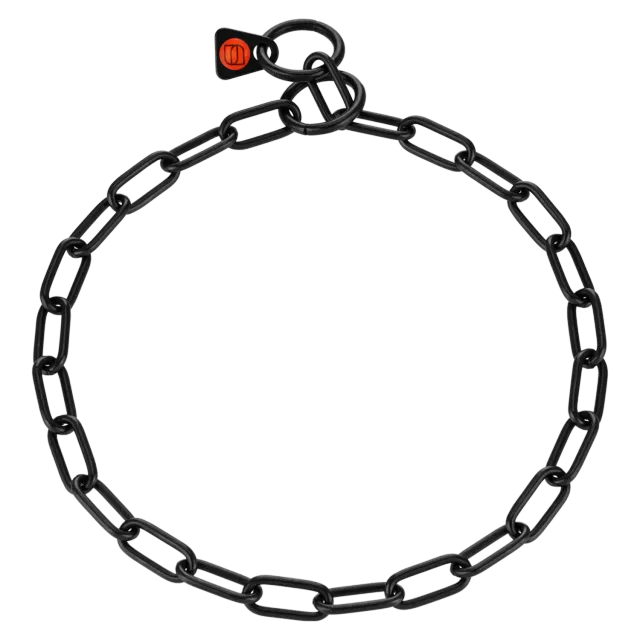 HS Sprenger honden halsketting RVS zwart 2,0 mm