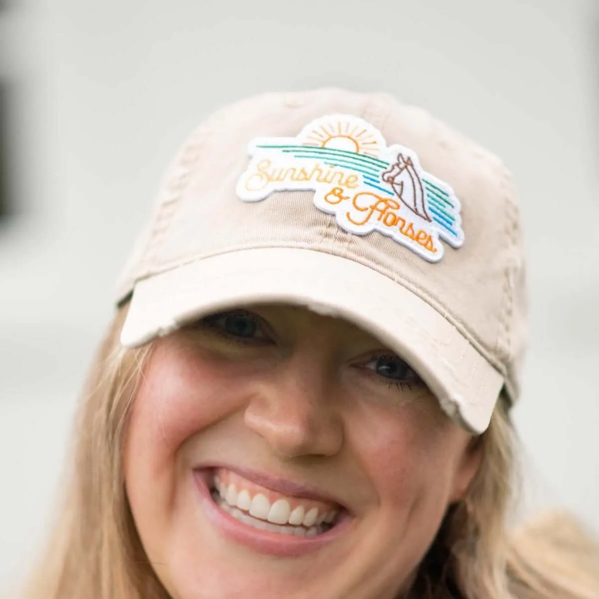 Dapplebay Sunshine & Horses pet natural baseball cap