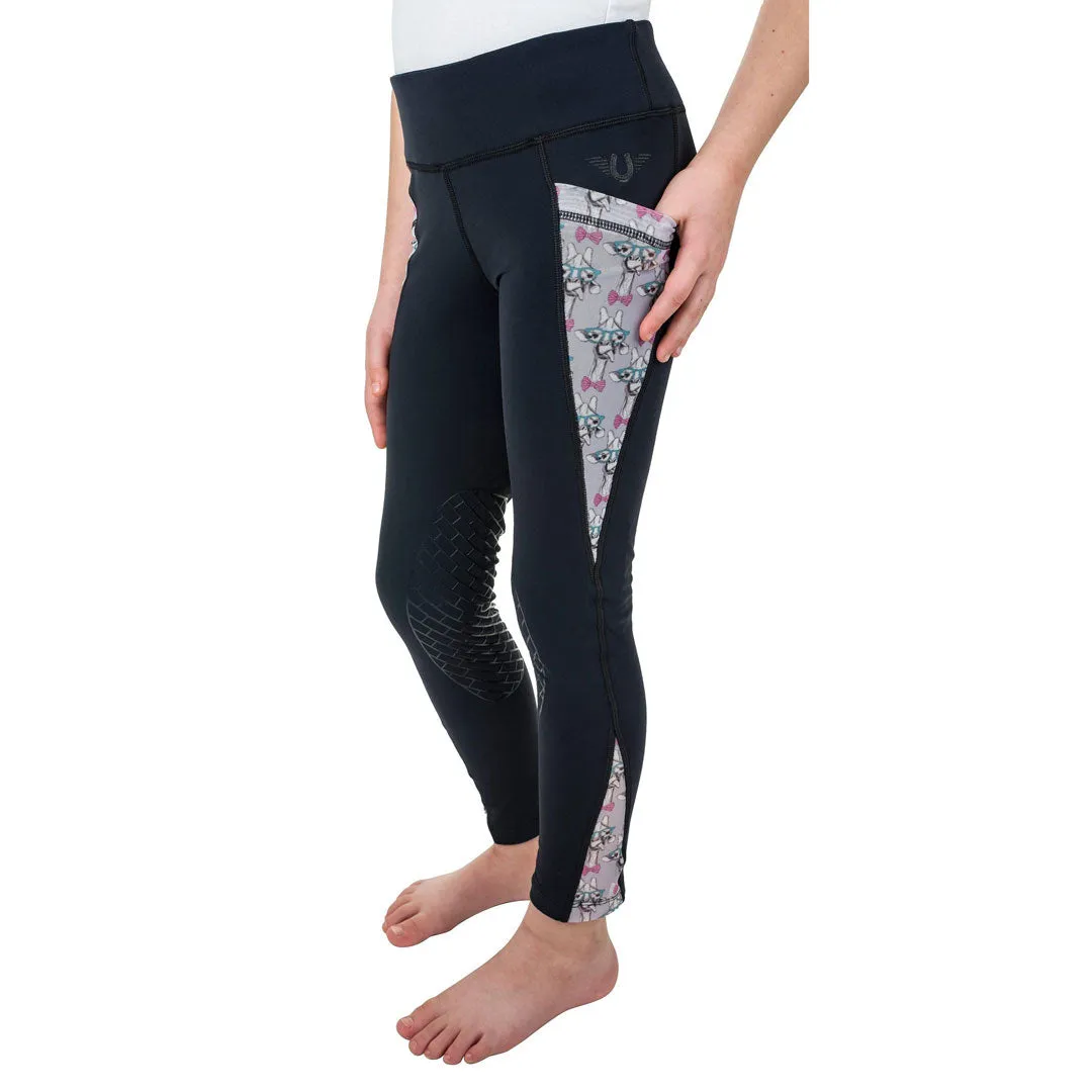 TuffRider Minerva kinder rijlegging Fat Pony print kniepatch