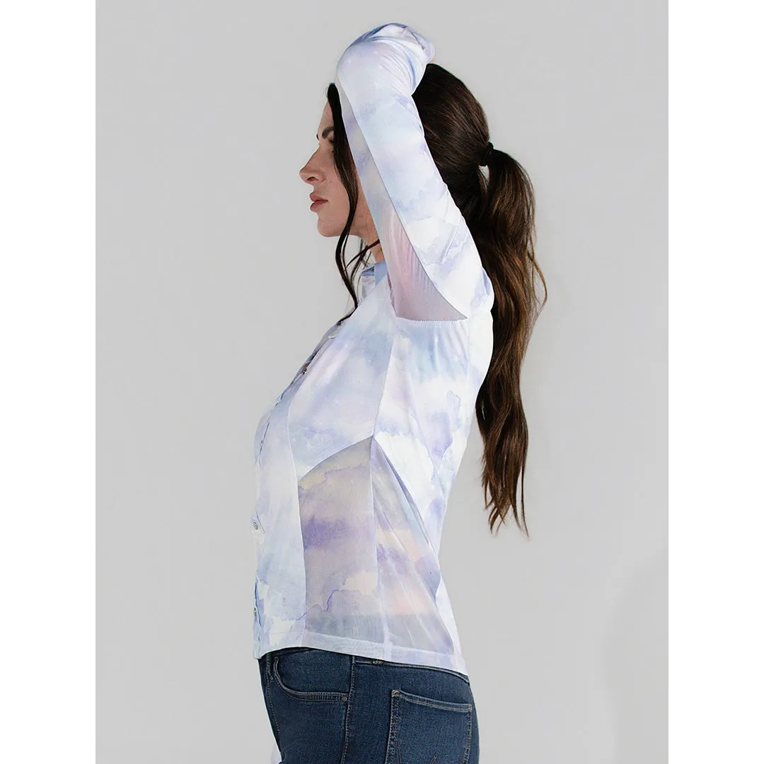 Dapplebay Opalite Skies western rijshirt pastel