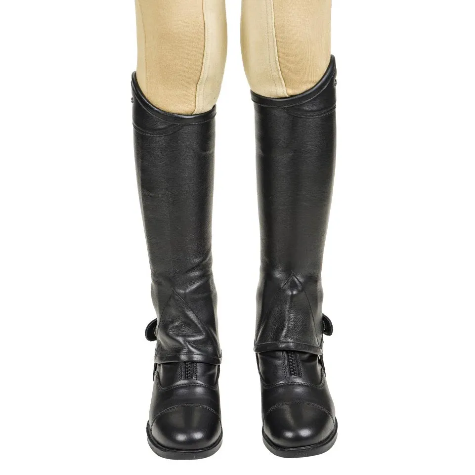 Lettia London kinder chaps zwart leer