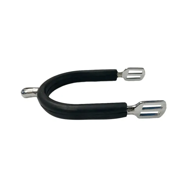TuffRider rubber sporen zilver 20mm met riempjes