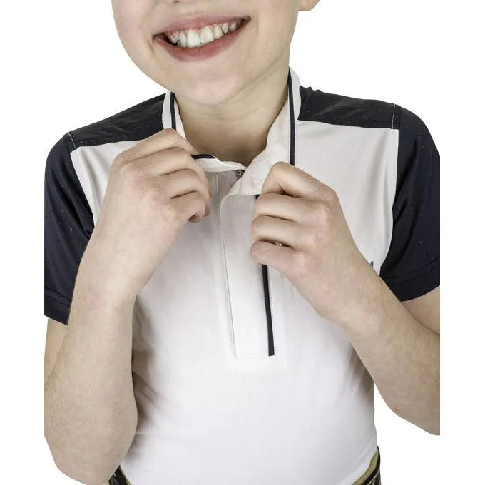 Equine Couture Magda EquiCool wedstrijdshirt kids wit navy