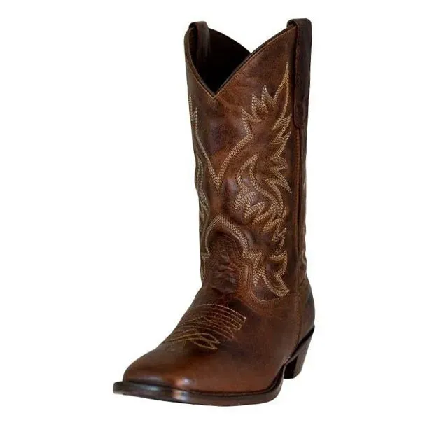 TuffRider Moran western laarzen bruin leer square toe